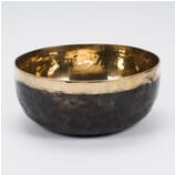 7er Kristall-Klangschalen-Set gefrostet Planetenschale Neptun 1700–1800 g, mit Klöppel