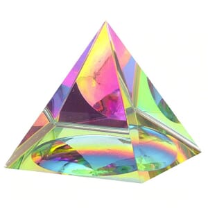 Kristall Pyramide High Frequency – Regenbogen