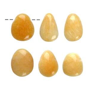 Calcit (orange) gebohrt Calcit (orange) gebohrt