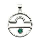 9 Windgong-Sonnengong-Feng Gongs Waage - Sternzeichen - Anhänger - mit Achat