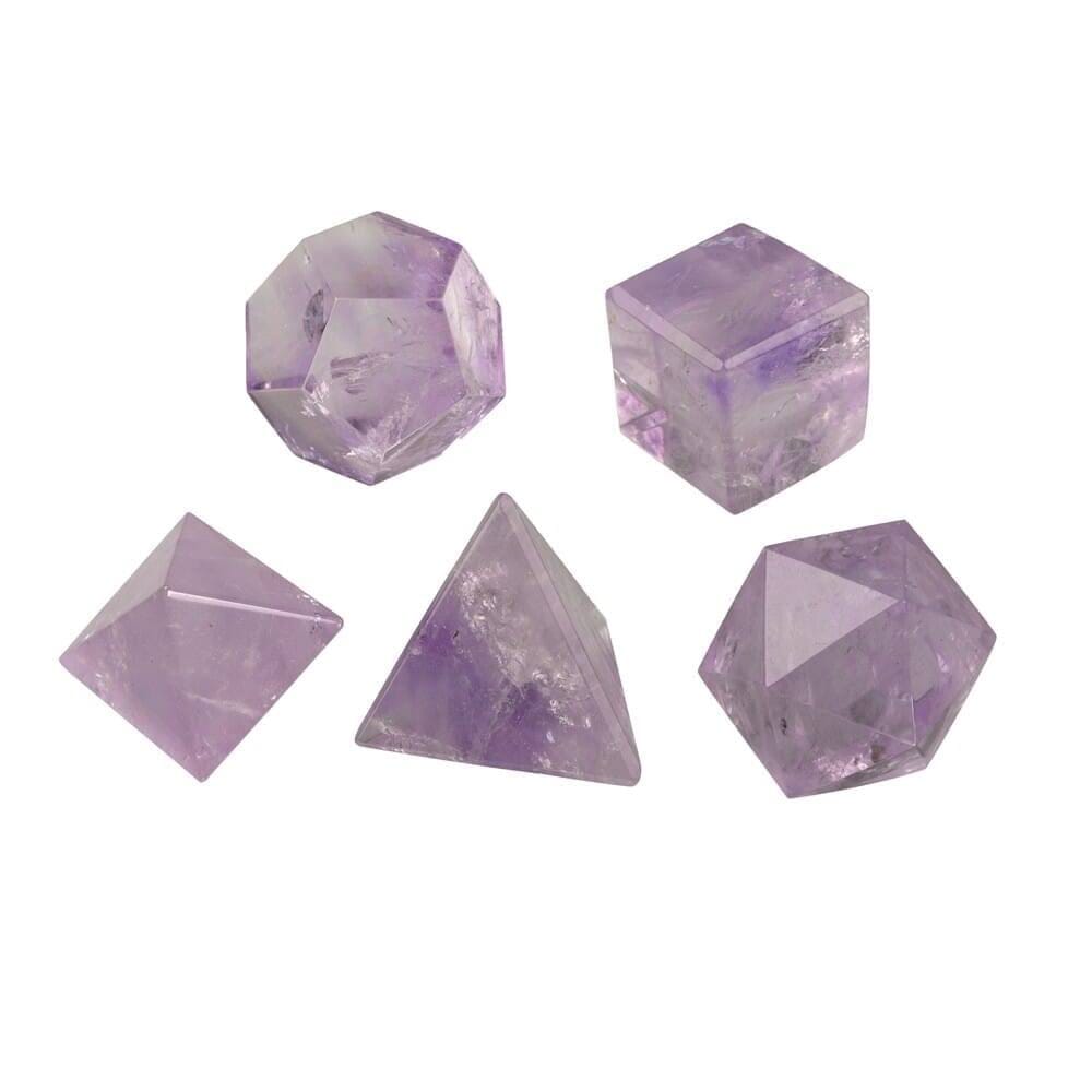 1 Set Platonische Körper – Das besondere Geschenkset (Amethyst)