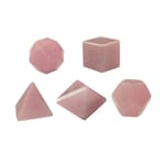 Platonische Körper Rosenquarz Platonische Körper Rosenquarz