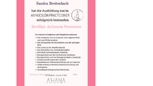 Zertifikat An’huescón Practicioner