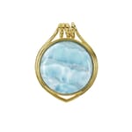 Larimar-Anhänger vergoldet Larimar-Anhänger vergoldet