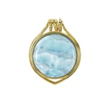 Der Stern-Taler-Shop: It’s magic Larimar-Anhänger vergoldet - Atlantisstein