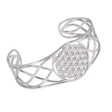 Der Stern-Taler-Shop: It’s magic Armreif – Blume des Lebens – versilbert