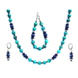 Der Stern-Taler-Shop: It’s magic SET Halskette, Ohrringe, Armband, Türkis, Lapis-Lazuli, Hematine