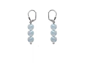 Pure Line 11 Aquamarin Ohrringe 925er-Silber-Verschluss Pure Line 11 Aquamarin Ohrringe 925er-Silber-Verschluss