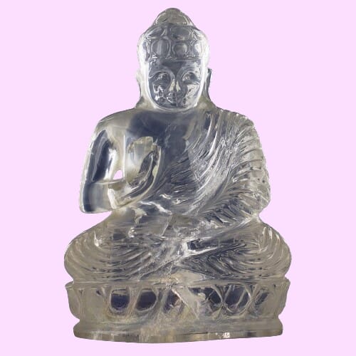 Buddha aus Bergkristall 16 x 11 cm Buddha aus Bergkristall