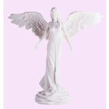 Kristall Pyramide High Frequency 130 g Friedensengel in Weiß