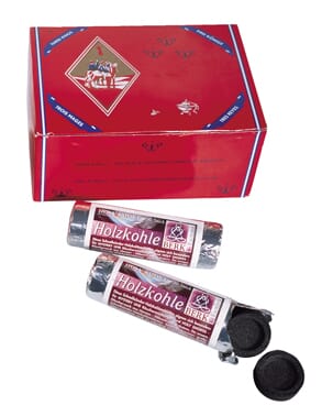 Kohle – Räucherkohle 10 Rollen à 10 Tabletten Ø 4 cm