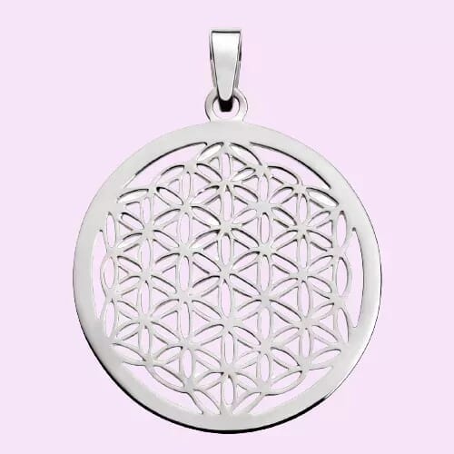 Blume des Lebens - Anhänger (groß) - Silber 925-r