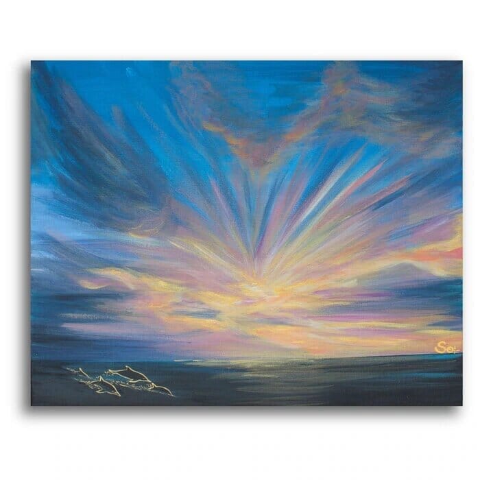 Kraftbild Flammenhimmel - Kunstdruck