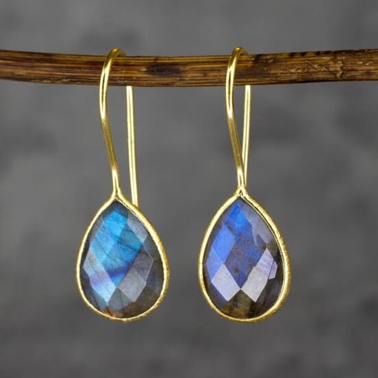 Labradorit Edelstein Ohringe