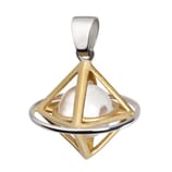 Der Stern-Taler-Shop: It’s magic Lichtdom Doppelpyramide – Anhänger – teilvergoldet, mit Bergkristall