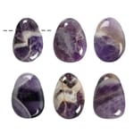 Amethyst gebohrt Trommelstein-Schmuck Amethyst gebohrt Trommelstein-Schmuck