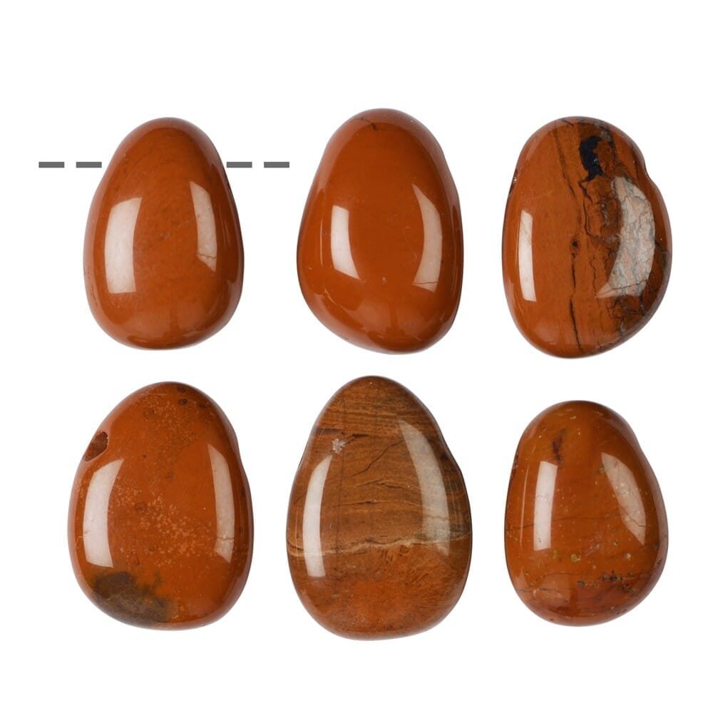 Jaspis (rot) gebohrt Trommelstein-Schmuck