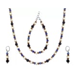 Der Stern-Taler-Shop: It’s magic BELLASIX GEM MIX LINE: SET 925-er-Silber-Verschluss, Lapis Lazuli, Perlmutt, Onyx, Hematine