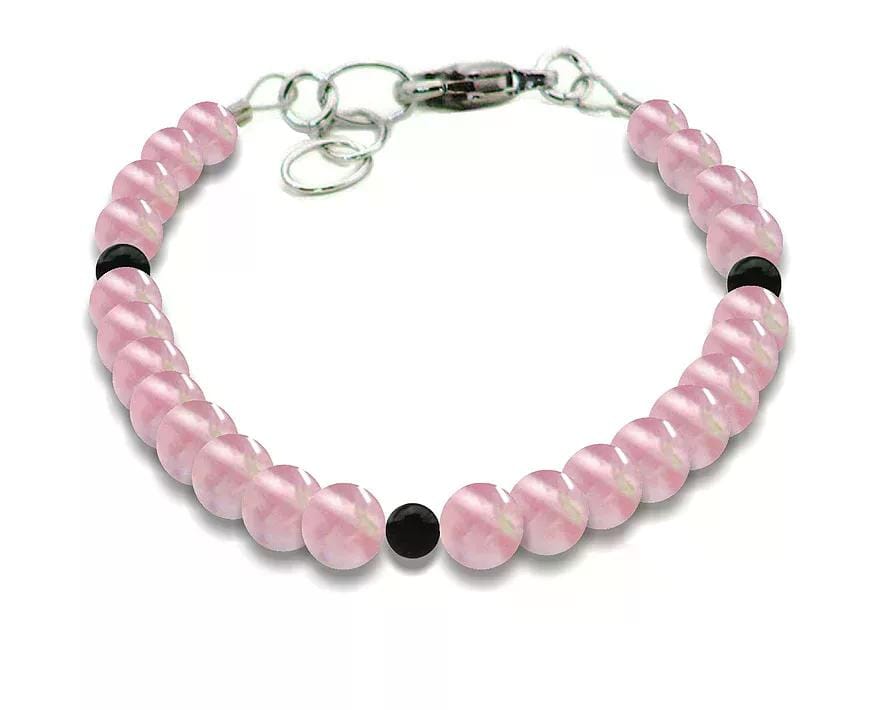 Pure Line 13 Rosenquarz Armband 925er-Silber-Verschluss