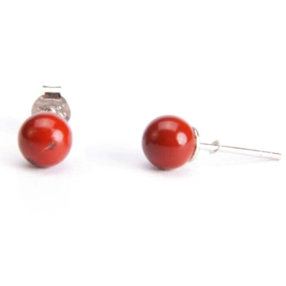 Ohrstecker Roter Jaspis